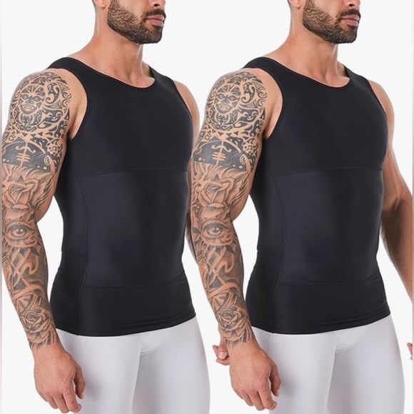 Set of Two: Yowoda Men’s Body Shaper |Compression Shapewear | Slimming Tank Top - Picture 1 of 12